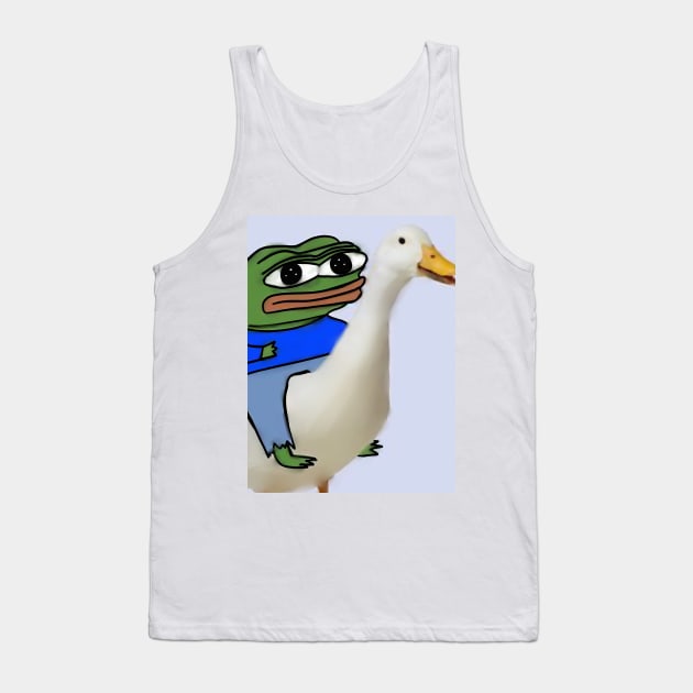 meme pepe and duck Tank Top by aesthetic shop